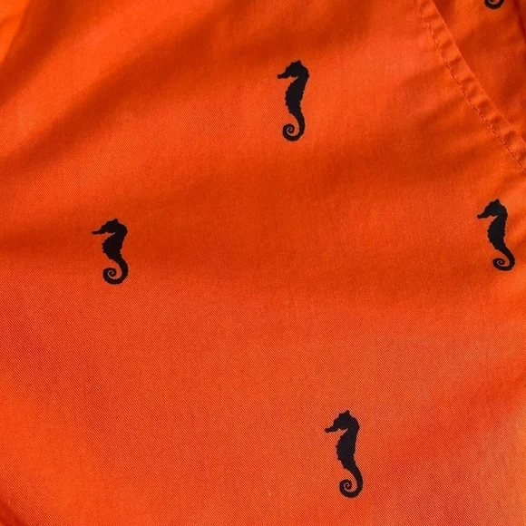 Southern preppy tropical whimsy seahorse print Bermuda shorts size 4 nautical - Picture 6 of 8